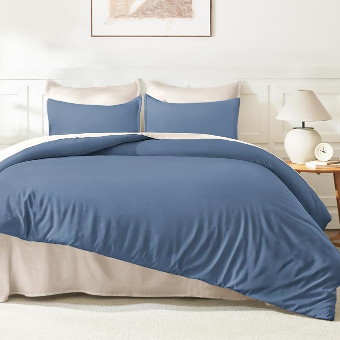 Litanika Haze Blue Twin/Twin XL Comforter Set, 2 Pieces Lightweight Solid - Image 6