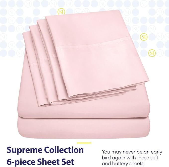 Sweet Home Collection 6 Piece 1500 Supreme Collection Brushed Microfiber Deep - Image 2