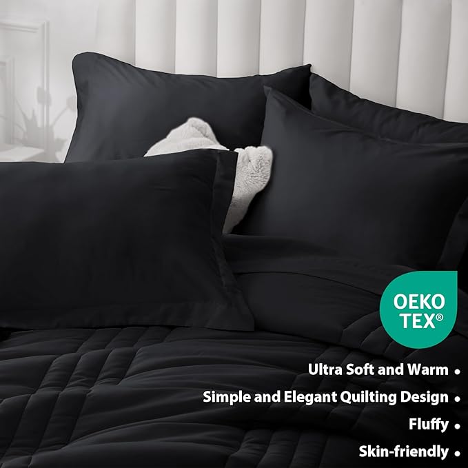 Twin XL Comforter Set Black - Image 6