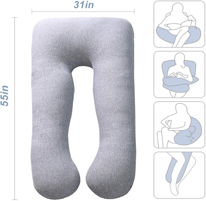 MOON PINE U Shaped Pregnancy Pillow, Maternity Full Body Pillow - Image 2
