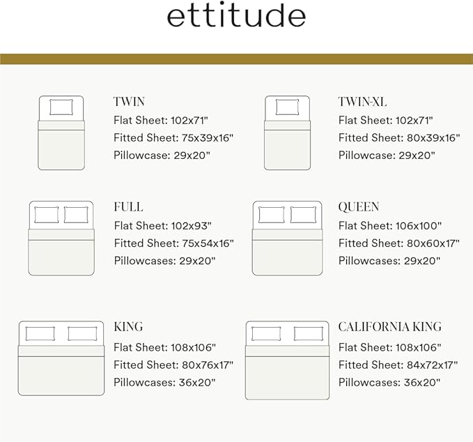 ettitude - Pillowcase Set - 100% Lyocell - Standard Size - Cooling & Breathable - Image 2
