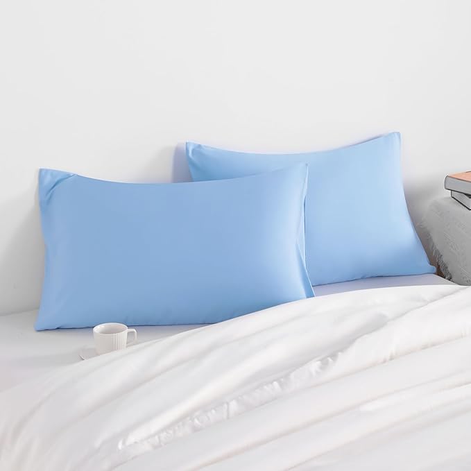 NTBAY Standard Pillow Cases Set of 2, 2 Pack Brushed Microfiber 20x26 Pillow - Image 2