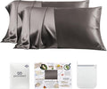 PROMEED 100% Silk Pillowcase 2 Pack, Zipper Closure, 23 Momme 3rd Gen Grade 6A+ by PromeedTextile