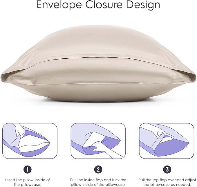 Tafts Silk Pillow Cases - 22mm 100% Pure Mulberry 6A Silk Pillowcase - Image 4