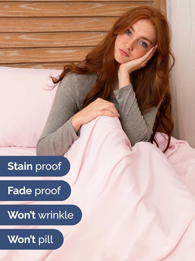 Extra Deep Full Sheet Set - 6 Piece Breathable and Cooling Sheets - Hotel Luxury Bed Sheets Set - Easy Fit - Soft, Wrinkle Free and Comfy Sheets Set - Lavender Pink Sheet Set with Extra Deep Pockets