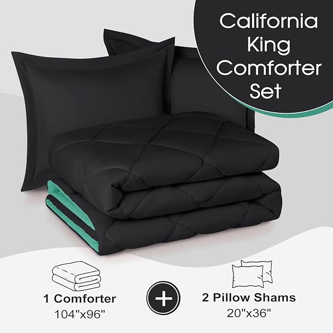 Basic Beyond California King Comforter Set, 1 Comforter 104"x96" and 2 Pillow - Image 6