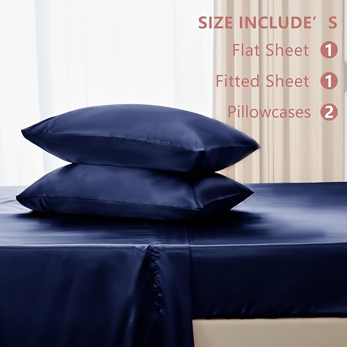 CozyLux Satin Sheets Full Size Sheets - Image 6