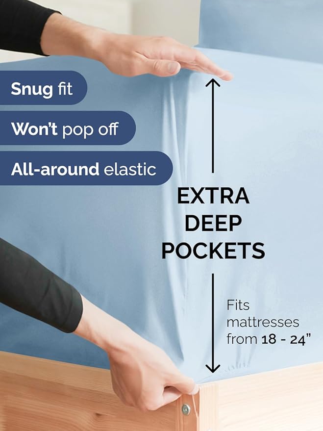 Extra Deep Twin XL Fitted Sheet - Image 2