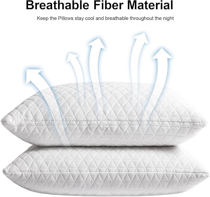 KEYOOHOME Shredded Memory Foam Pillows - Image 2
