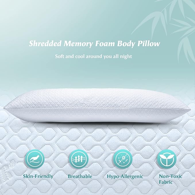 Rainmr Extra Thick Body Pillow Memory Foam – Long Pillow - Image 4
