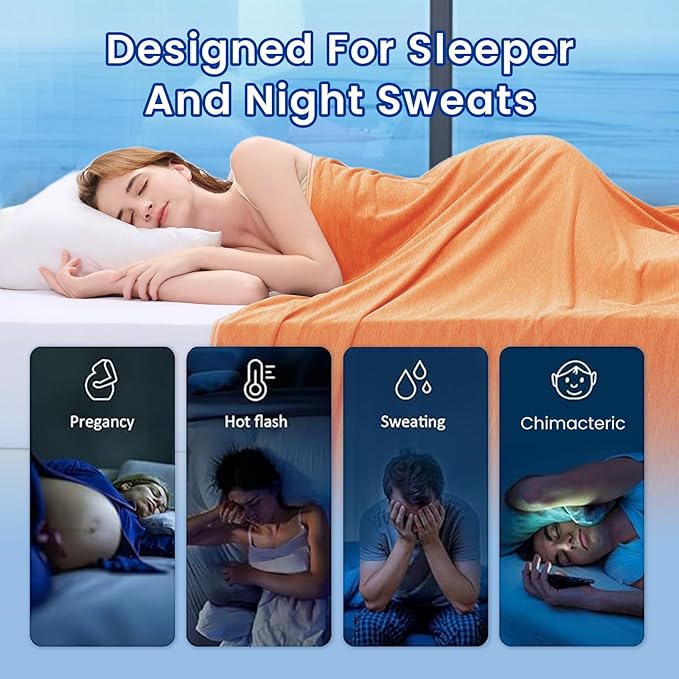 TOPCEE Cooling Blanketfor Night Sweats Absorbs Heat to Keep Adults, Children - Image 4