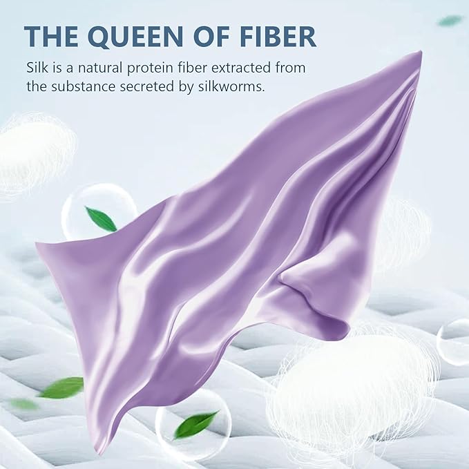 Silk Pillow Cases 2 Pack Queen Size Mulberry Silk Pillowcase Set of 2 - Image 2