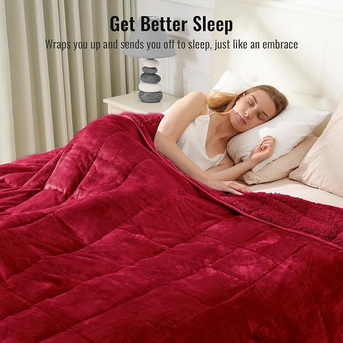 Uttermara Sherpa Fleece Weighted Blanket 12 lbs - Image 3