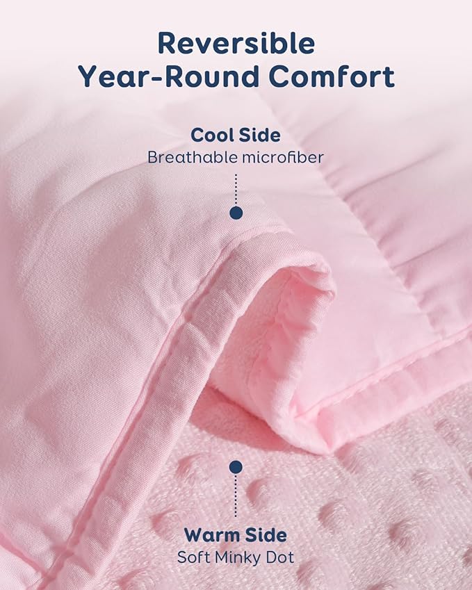 Kivik Weighted Blanket 20 lbs for Adults, Minky Dot Heavy Blankets, Microfiber - Image 4