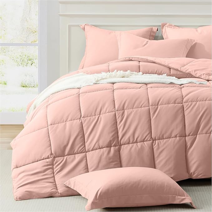 Homelike Moment Twin Comforter Set Pink, Comforters Twin Size Bed Sets by HomelikeMoment