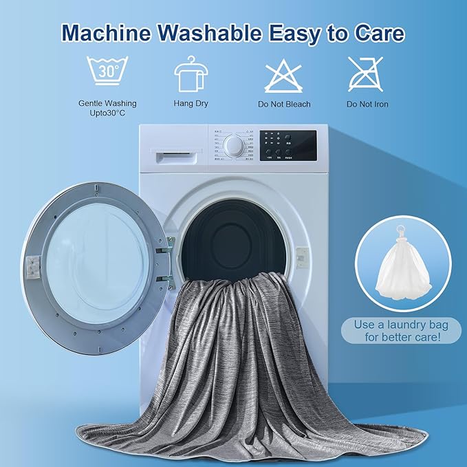 KMUSET Cooling Blanket Queen Size, Double Sided Summer Cooling Blankets - Image 7