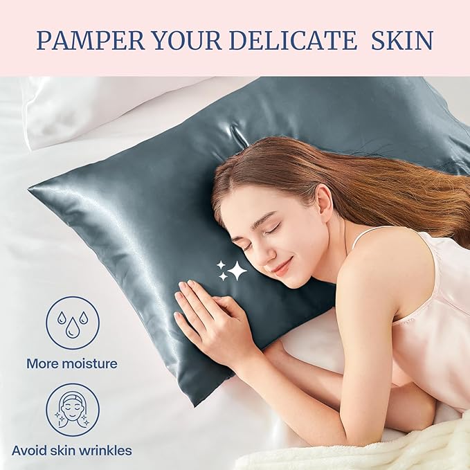 BEDELITE Satin Pillowcase for Hair and Skin, Super Soft and Cooling Similar to - Image 3