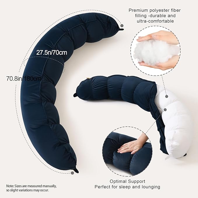 Peallow – Long Round Body Pillow - Image 3