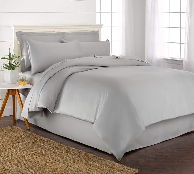 King Duvet Cover by Pure Bamboo, 3 Piece Set, Genuine 100% Organic Viscose by PureBamboo