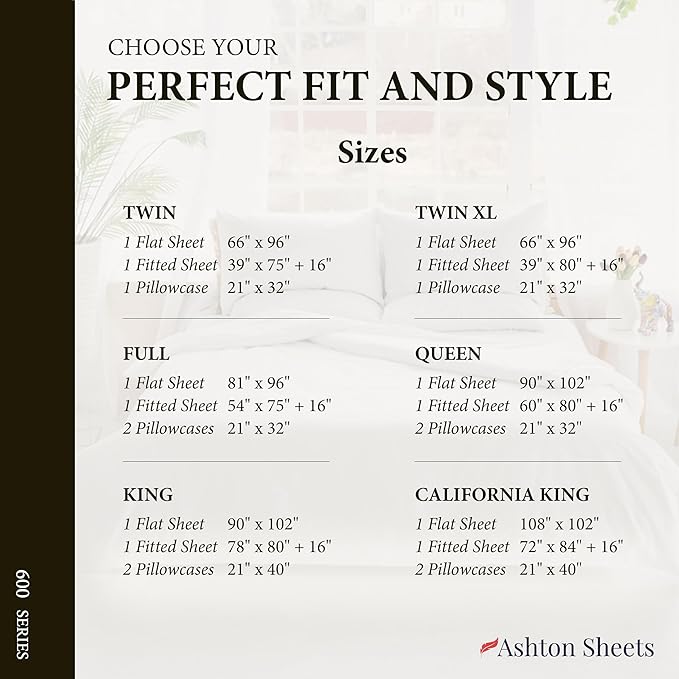 100% Egyptian Cotton California King Size Sheet Set - Image 8