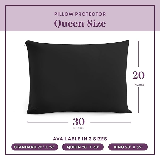 CirclesHome Pillow Protectors 2 Pack Queen Zippered - Image 6
