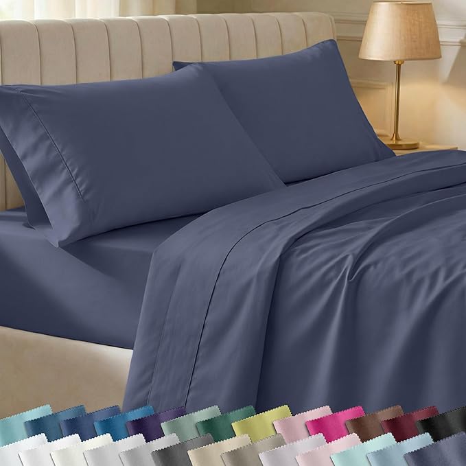 California Design Den Soft 100% Cotton Split King Bed Sheets Set, 400 TC Good by CaliforniaDesignDen