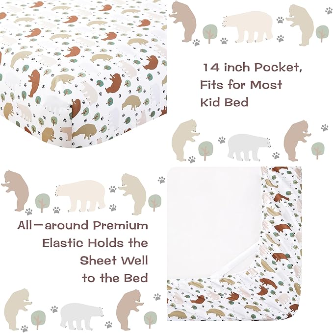 lasoftan Kids Sheet Set Twin Size, Twin Sheet Set - Image 3