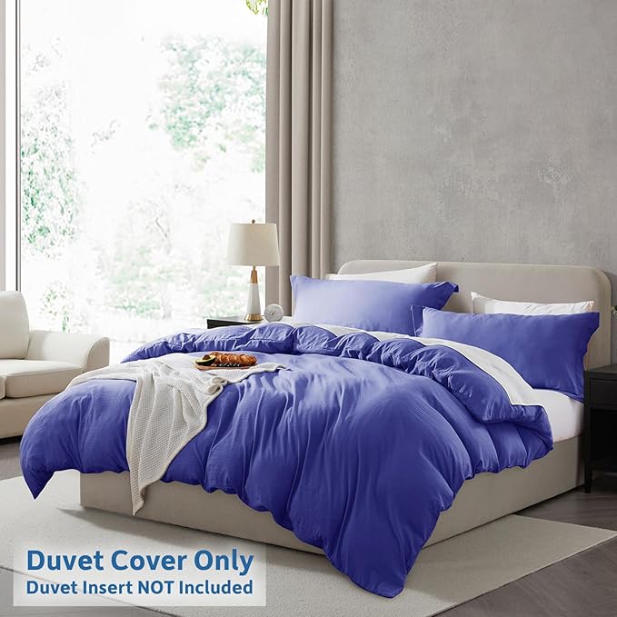 Nestl Royal Blue California King Duvet Cover Sets - Image 2