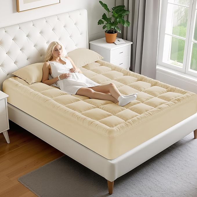 MATBEBY California King Quilted Fitted Mattress Pad - Image 7
