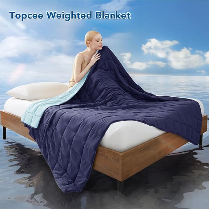 Topcee Weighted Blanket for Adults, Minky Dots Heavy Blanket for Woman - Image 2