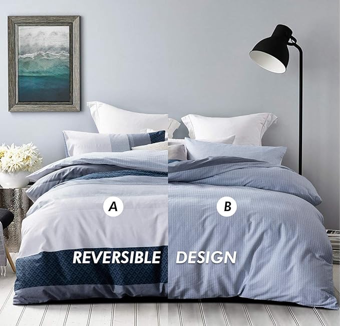 SLEEPBELLA Duvet Cover Twin Set 600 Thread Count Cotton Bedding Set - Image 4