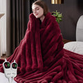 Heated Throw Blanket, Faux Fur Cozy Heating Blanket by Unknown