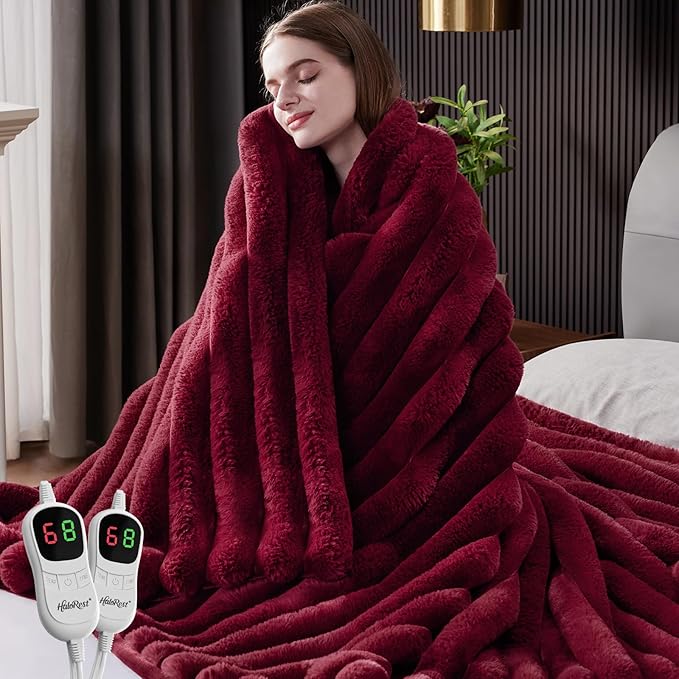 Heated Throw Blanket, Faux Fur Cozy Heating Blanket by Unknown