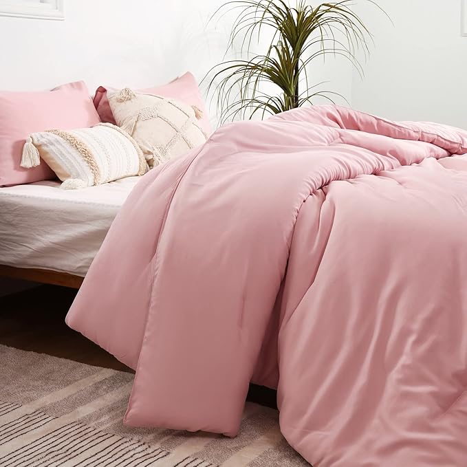 ROSGONIA Pink Comforter Set Queen - Image 2