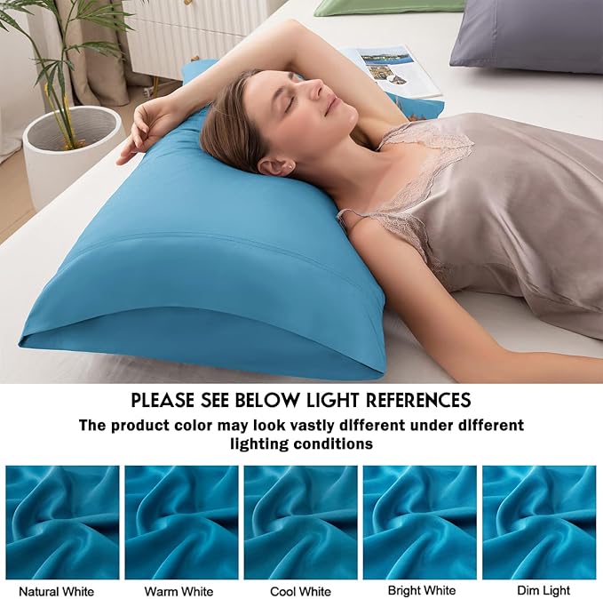 Pillowcases King Size 2 Pack, Cooling Viscose from Bamboo Pillow Cases - Image 6