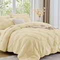 Sasttie Full Size Comforter Set, 7-Piece Bed in a Bag, Pintuck Bedding Set by SASTTIE