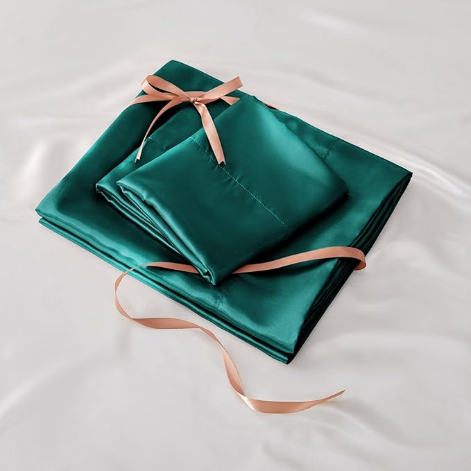 BEDELITE Satin Fitted Sheet and Pillowcase Set, Luxury Soft Similar to Silk - Image 6