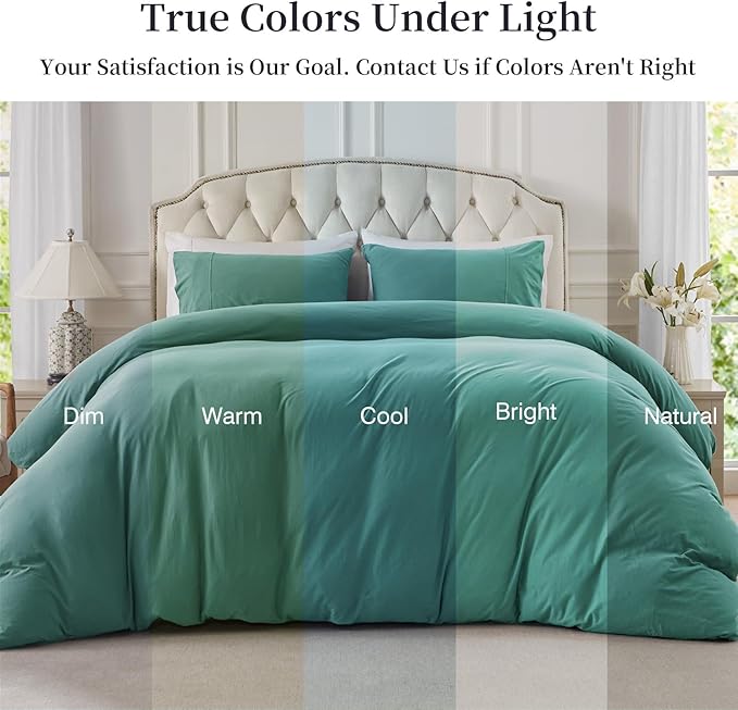 PURE ERA Jersey Knit Duvet Cover Set 100% T-Shirt Cotton Super Soft Comfy 3pc - Image 3