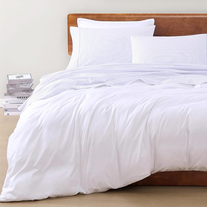 LANE LINEN 100% Organic Cotton Twin XL Sheets Set 3-Piece Pure Percale - Image 8