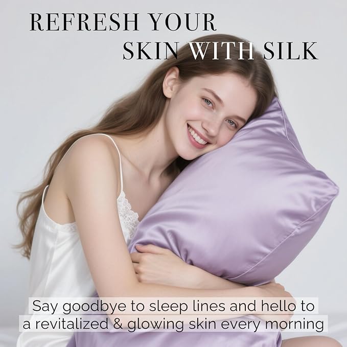 Ravmix Silk Pillow Cases with Zipper, 21momme Mulberry Silk Pillowcase - Image 2