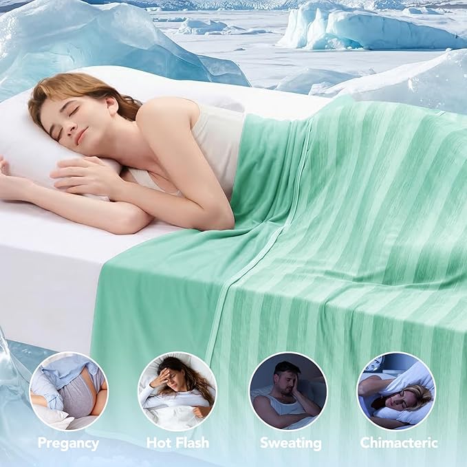 GOHERO Cooling Blanket Queen Size- 90"x90" Summer Cooling Throw Blanket - Image 4