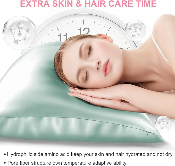 Silk Pillow Cases 2 Pack Queen Size - Image 3