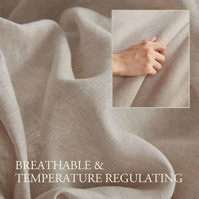DAPU 100% Linen Duvet Cover, Pure Natural French Flax Linen - Image 4