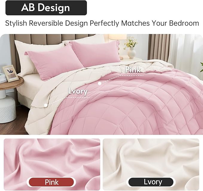 MUXHOMO 5 Pieces Twin XL Comforter Set, Reversible Bed in a Bag Twin XL Size - Image 3