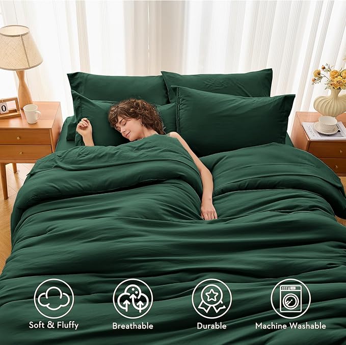 MUXHOMO 7 Pieces Full Comforter Set, Soft Bed in a Bag Full Size, All Season - Image 2