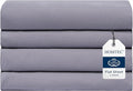 Full Size Flat Sheet 4 Pack, 100% Cotton Percale Flat Bed Sheet, Breathable & by HOMTEC