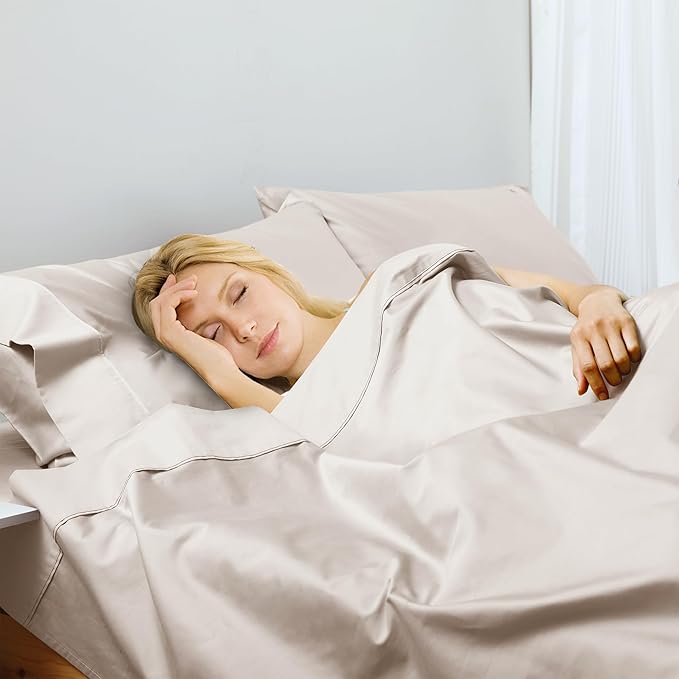 Cotton Twin Flat Sheet Only, 600 Thread Count 100% Egyptian Cotton Top Sheet - Image 6