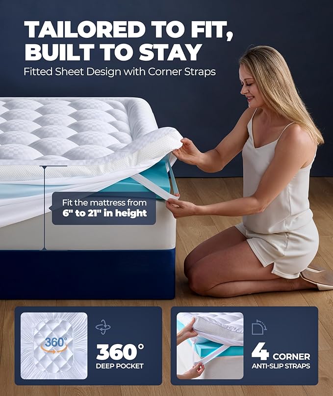 5 Inch Mega Support Memory Foam Twin Mattress Topper - Image 7