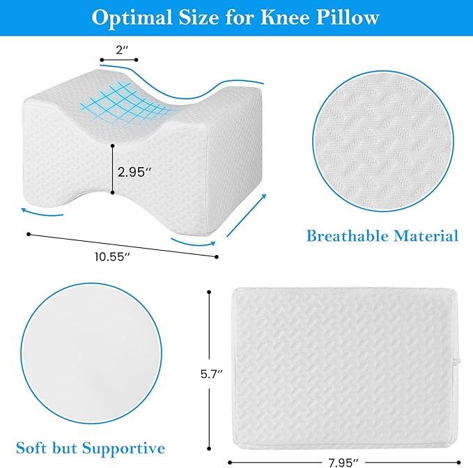 BlissTrends Memory Foam Knee Pillow, Knee Pillow - Image 3