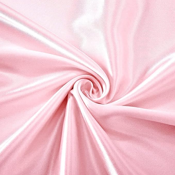 Homiest Blush Pink Satin Fitted Sheet Twin XL Size, Deep Pocket, Luxury & Ultra - Image 5